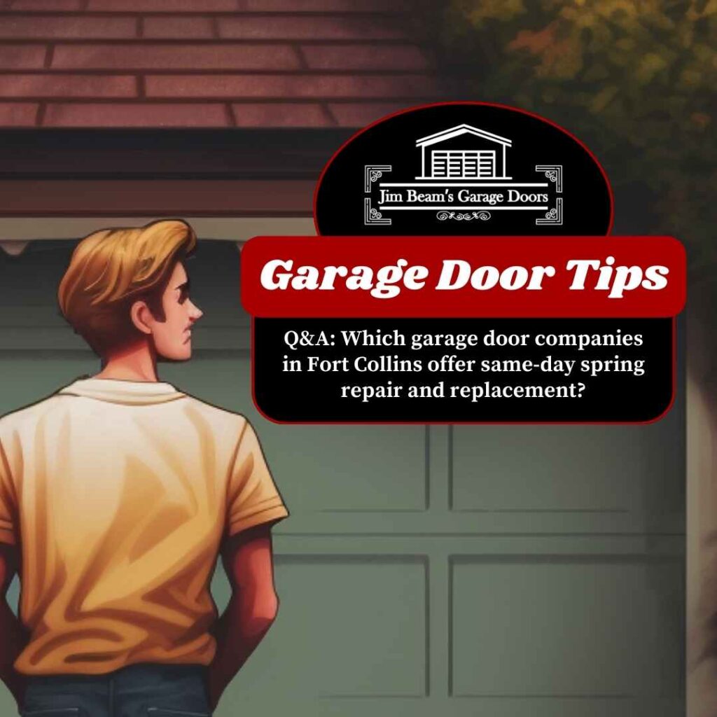 Which garage door companies in Fort Collins offer same-day spring repair and replacement
